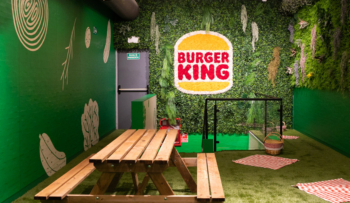 Jardín vertical en Burger King en Paseo del Pardo